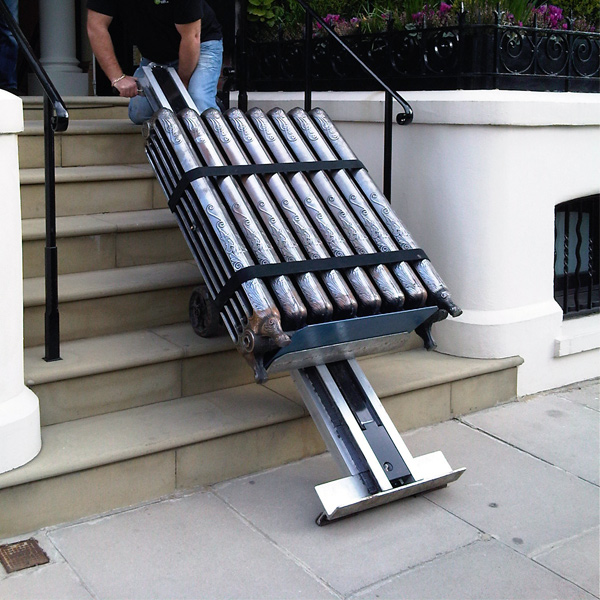 Cast iron radiator lifting and relocation